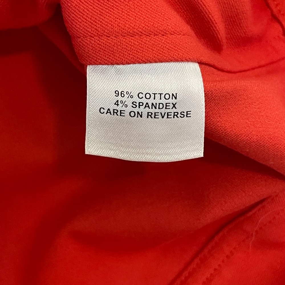 St John Sport Orange Coral Cotton Stretch Zipup Jacket Large 90’s Rare! - Picture 5 of 13